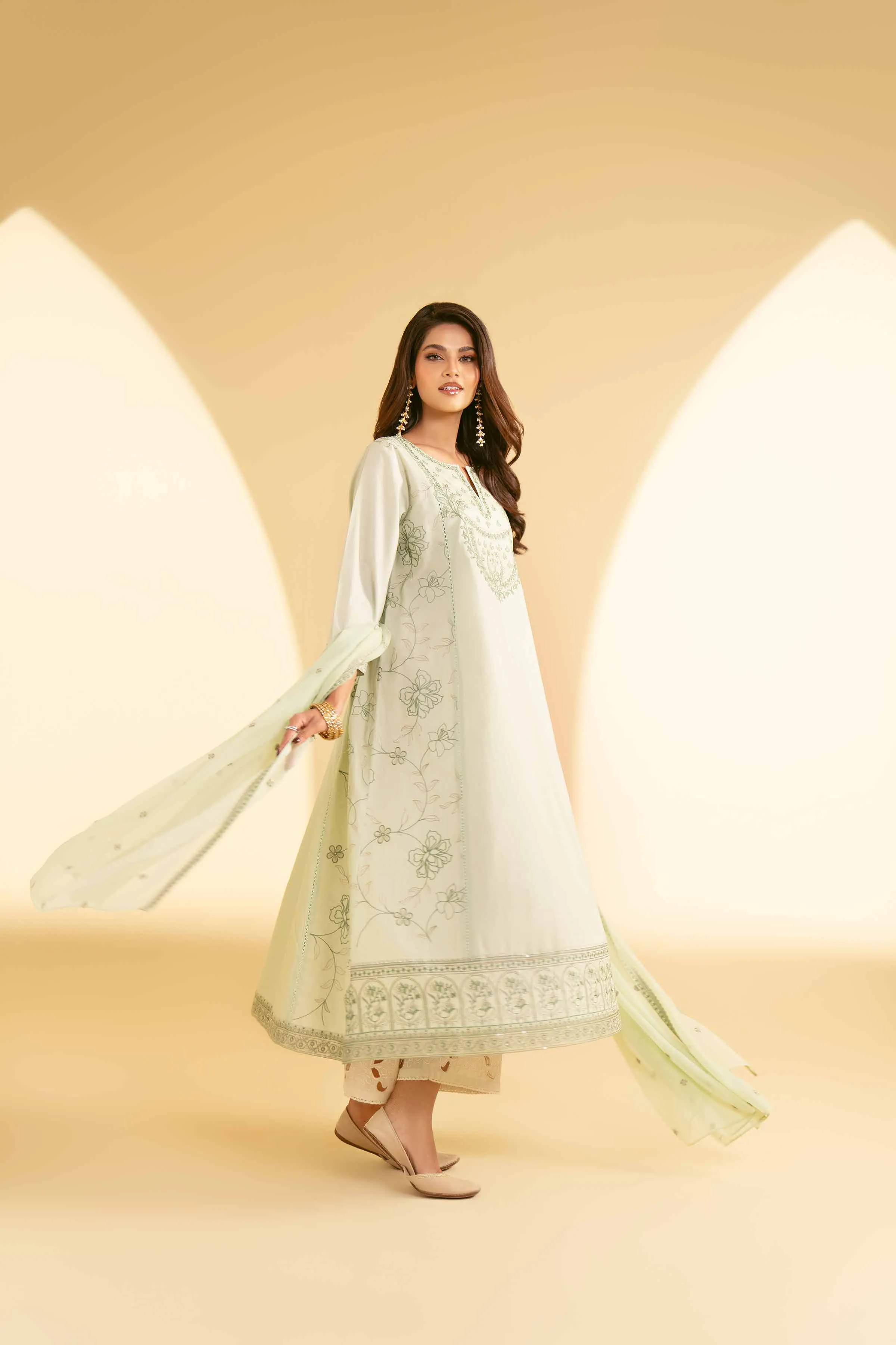 2 Piece - Embroidered Suit - KFE25-22