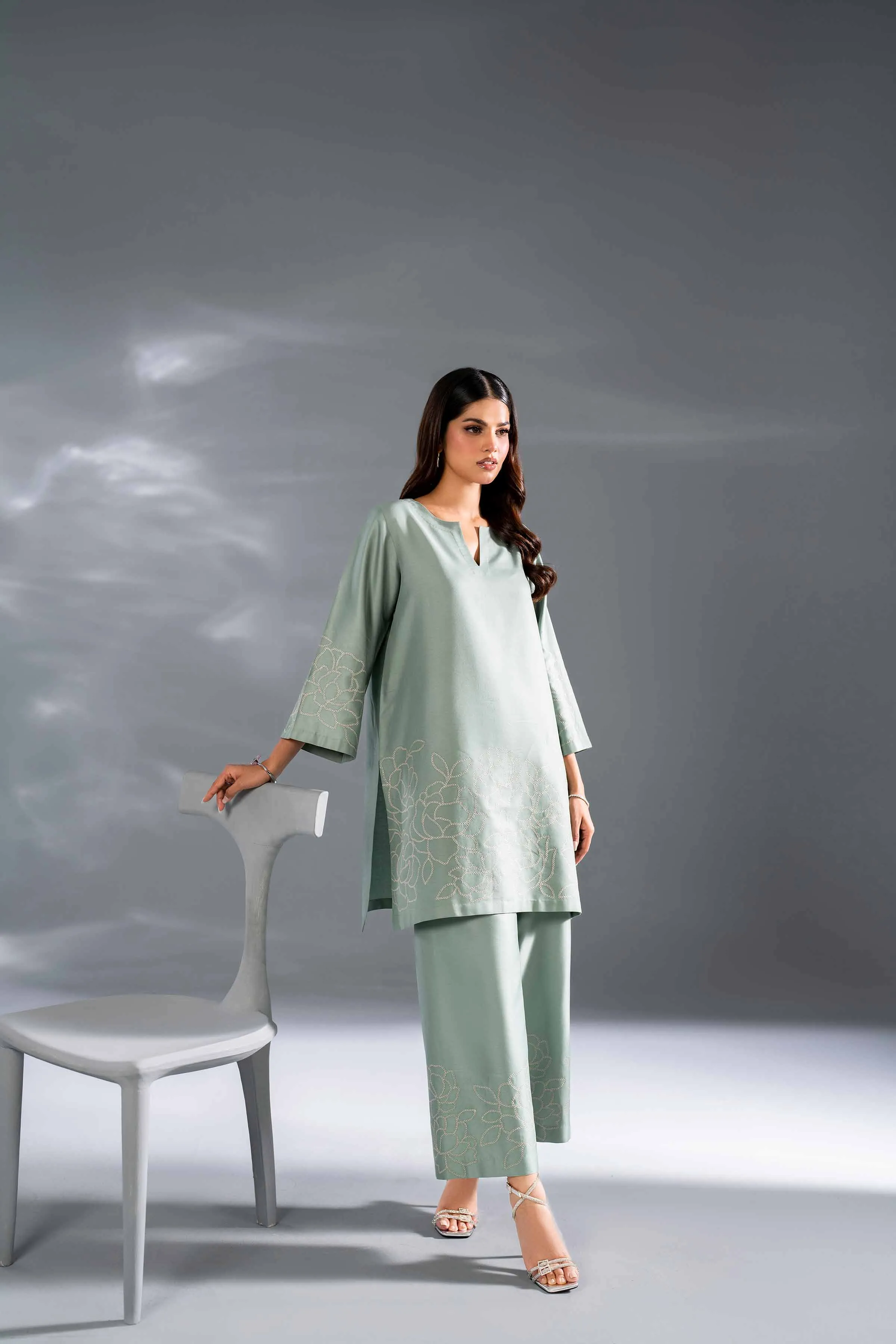 2 Piece - Embroidered Suit - KFW24-112