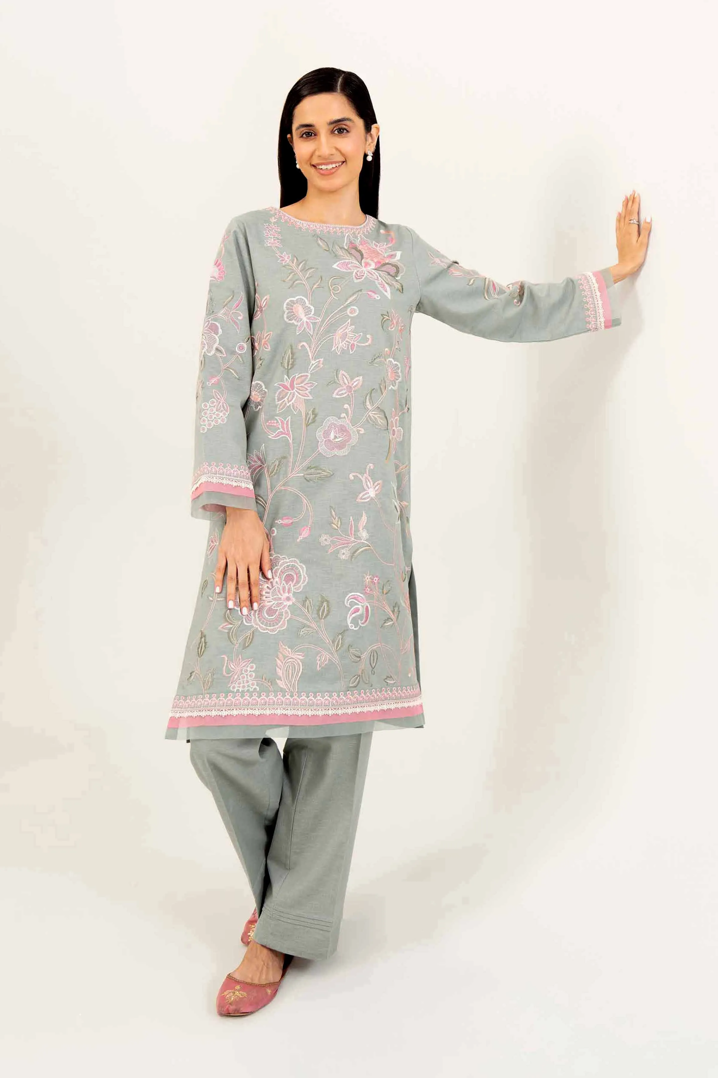 2 Piece - Embroidered Suit - PW24-108