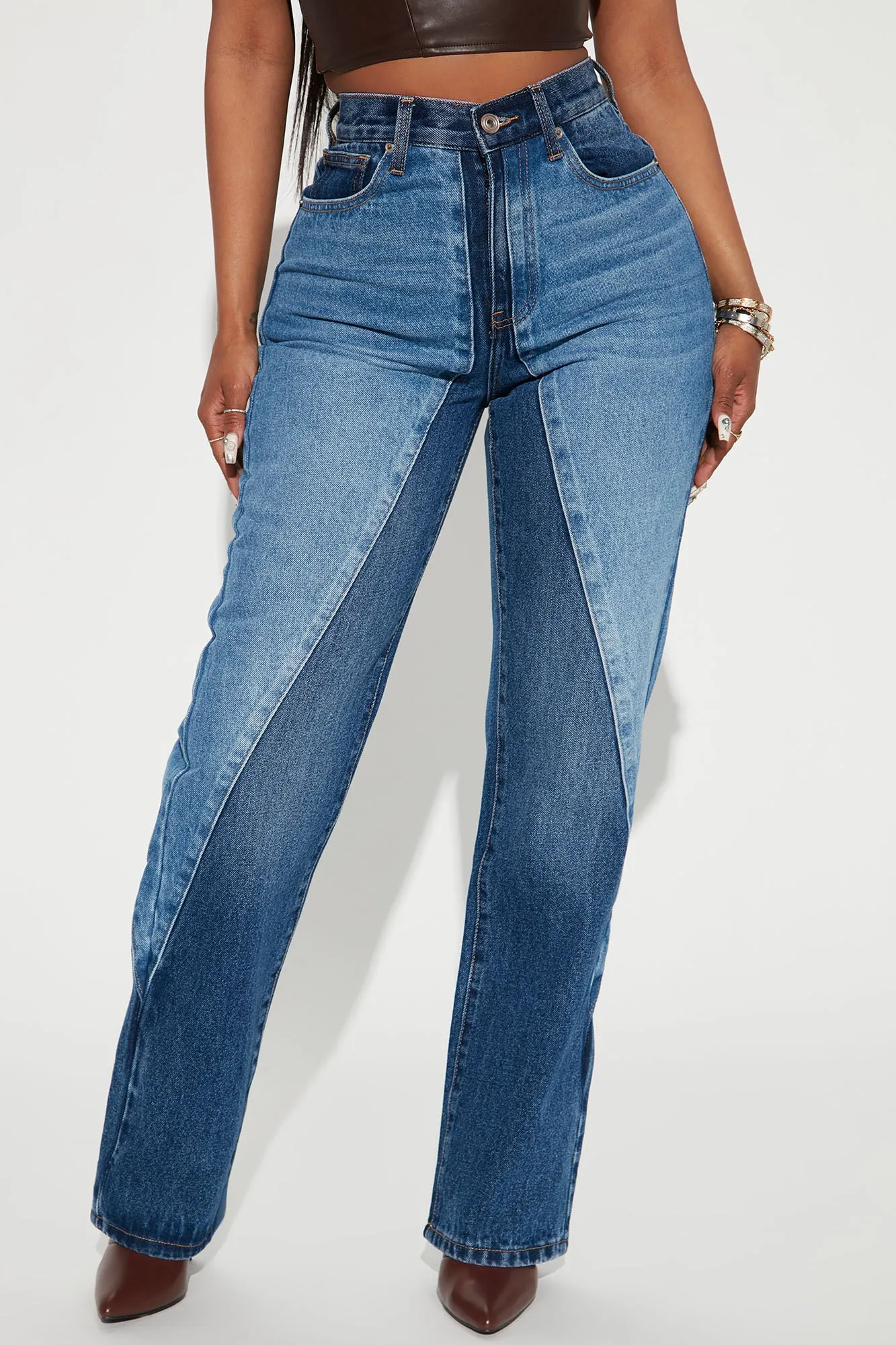 Any Way You Like It Straight Leg Jeans - Blue/combo