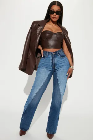 Any Way You Like It Straight Leg Jeans - Blue/combo
