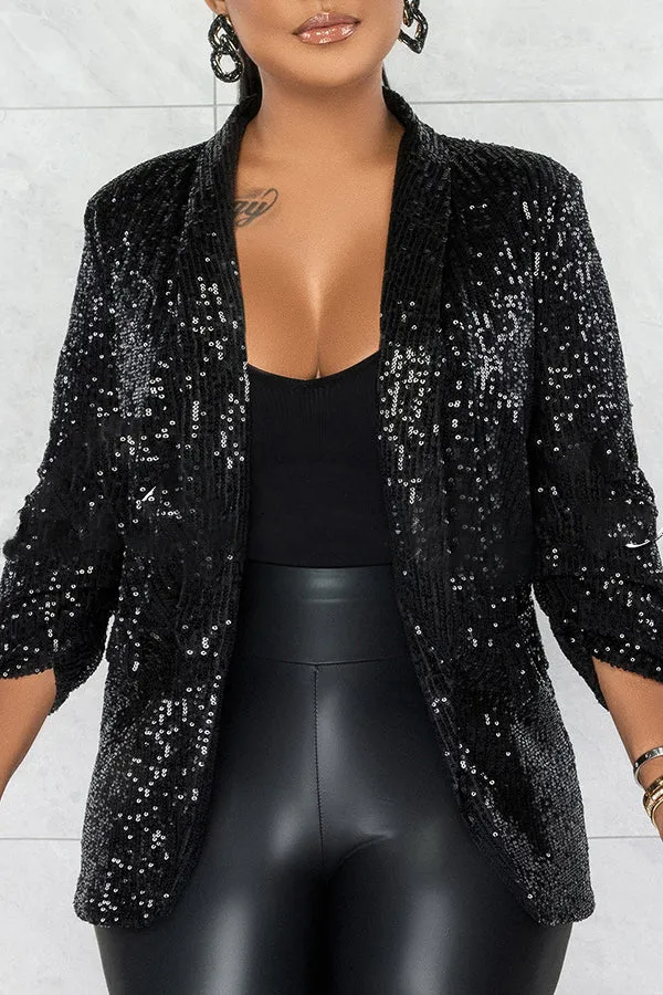 Daily Casual Sequin Versatile Blazer