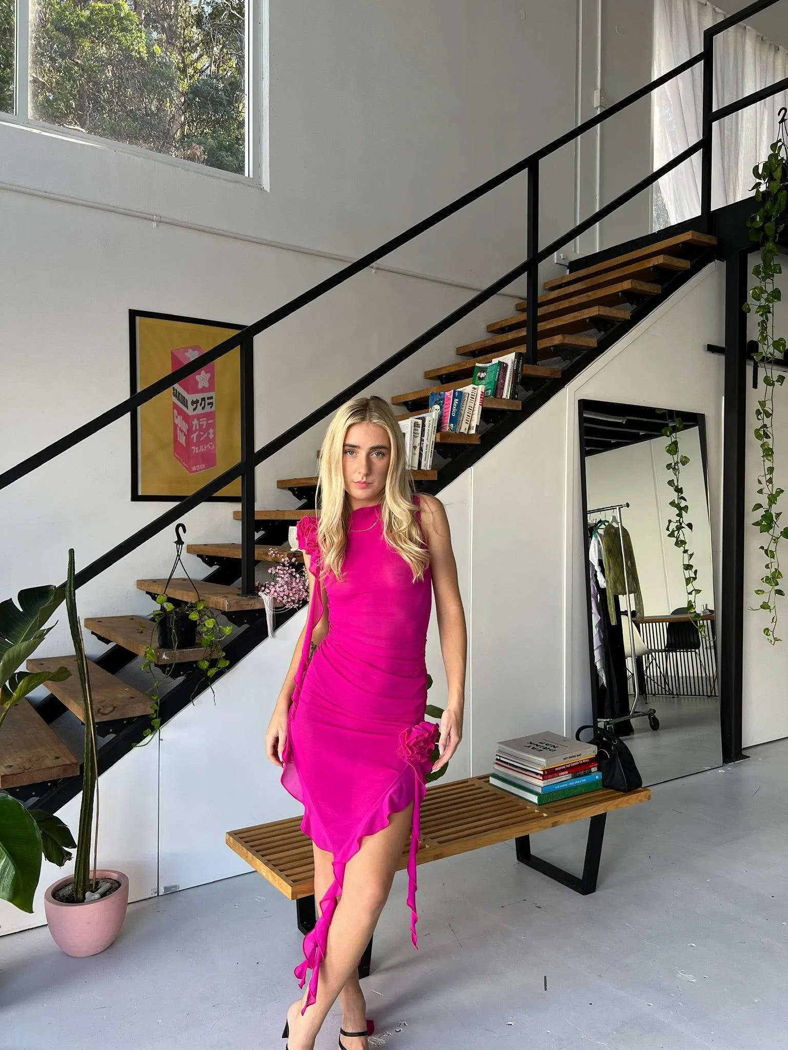 Fanci Club - The Obsession Dress in Hot Pink