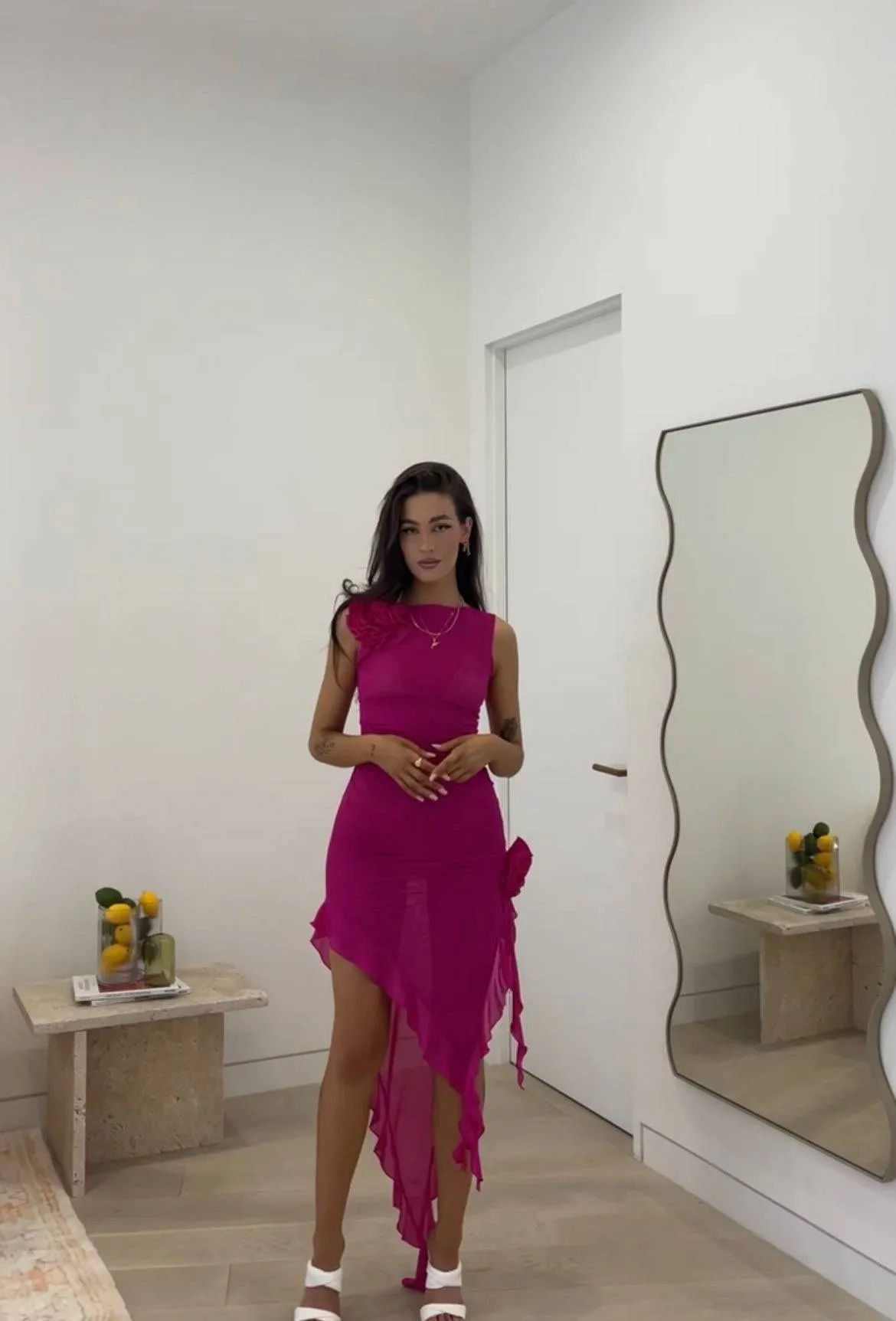 Fanci Club - The Obsession Dress in Hot Pink