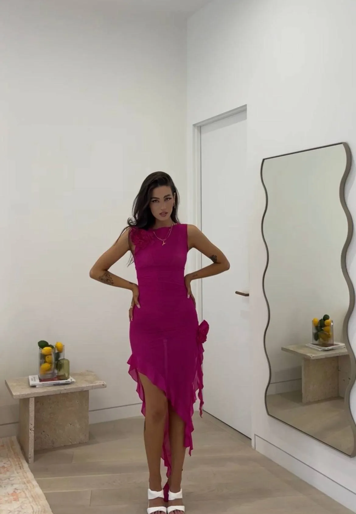 Fanci Club - The Obsession Dress in Hot Pink