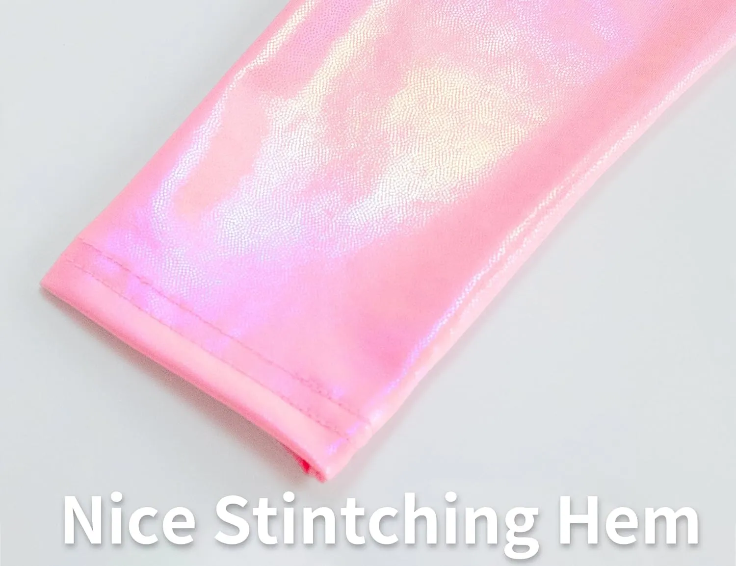 Gnainach Girls Metallic Leggings High Waisted Kids Yoga Pants Stretch Shiny Running Dance Tights for Teen School Workout