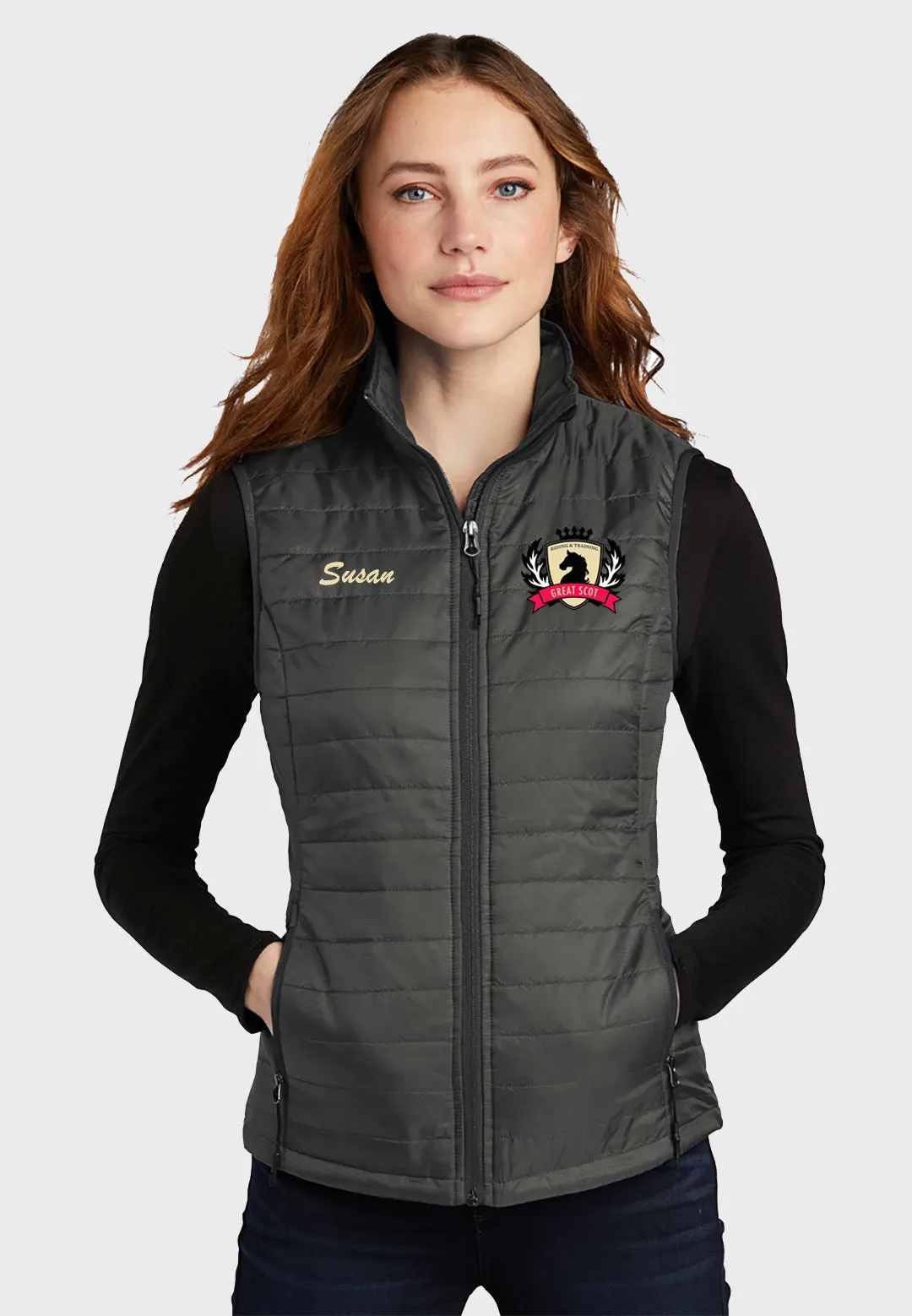 Great Scot Port Authority Ladies Packable Down Vest - 2 Color Options