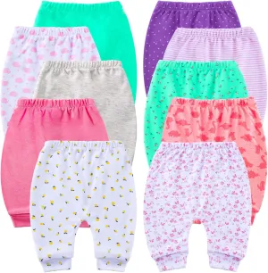 Hakochia Soft and Comfy 100% Cotton Baby Pants for Baby Boys and Girls with Ample Diaper Room 0-12 Months