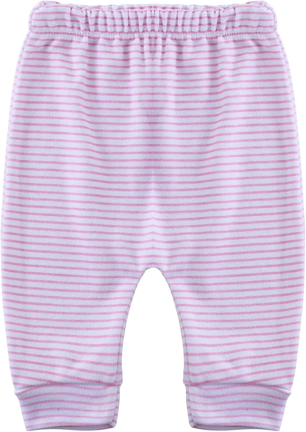 Hakochia Soft and Comfy 100% Cotton Baby Pants for Baby Boys and Girls with Ample Diaper Room 0-12 Months