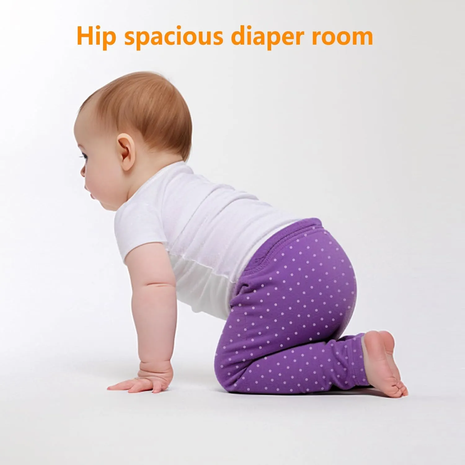 Hakochia Soft and Comfy 100% Cotton Baby Pants for Baby Boys and Girls with Ample Diaper Room 0-12 Months