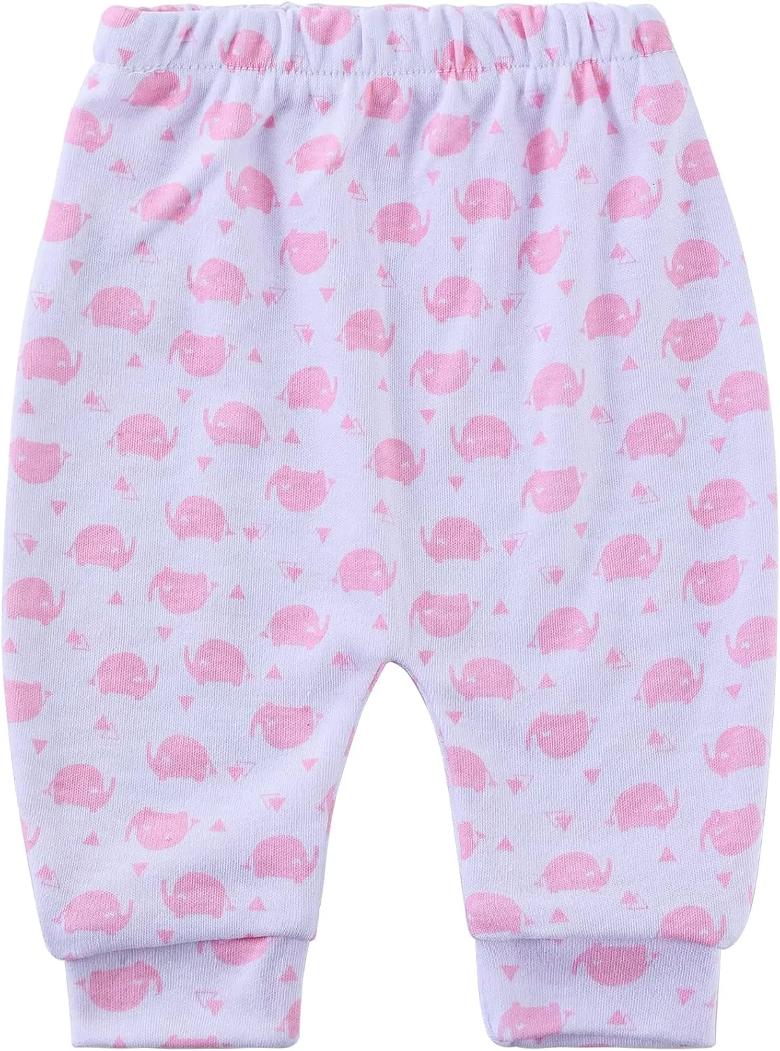 Hakochia Soft and Comfy 100% Cotton Baby Pants for Baby Boys and Girls with Ample Diaper Room 0-12 Months