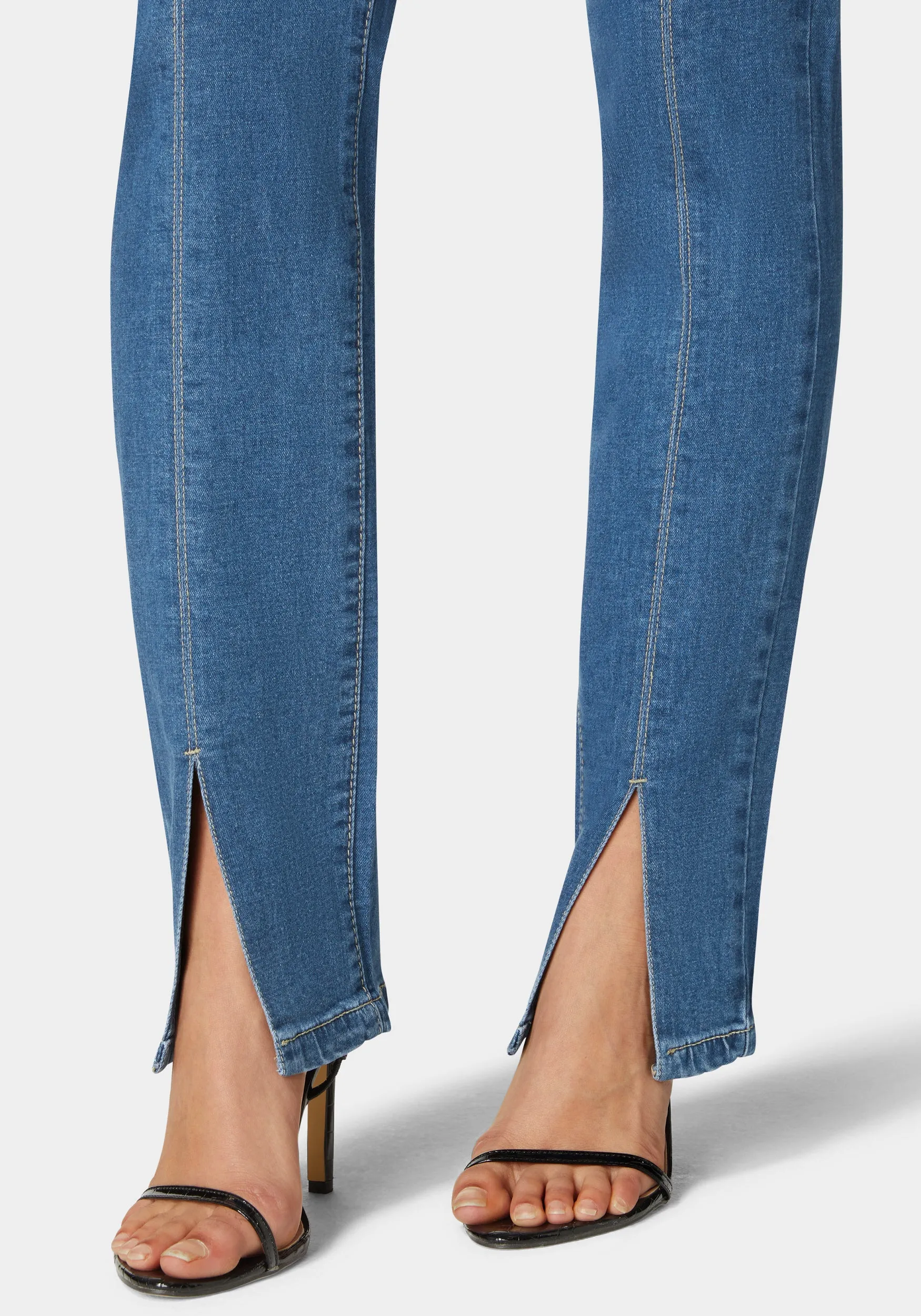 High Rise Bootleg With Hem Slit Jean
