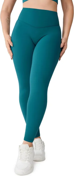 Hugcurve No Front Seam High Waisted Workout Leggings for Women Buttery Soft Yoga Pants Gym Athletic Tights - 25''