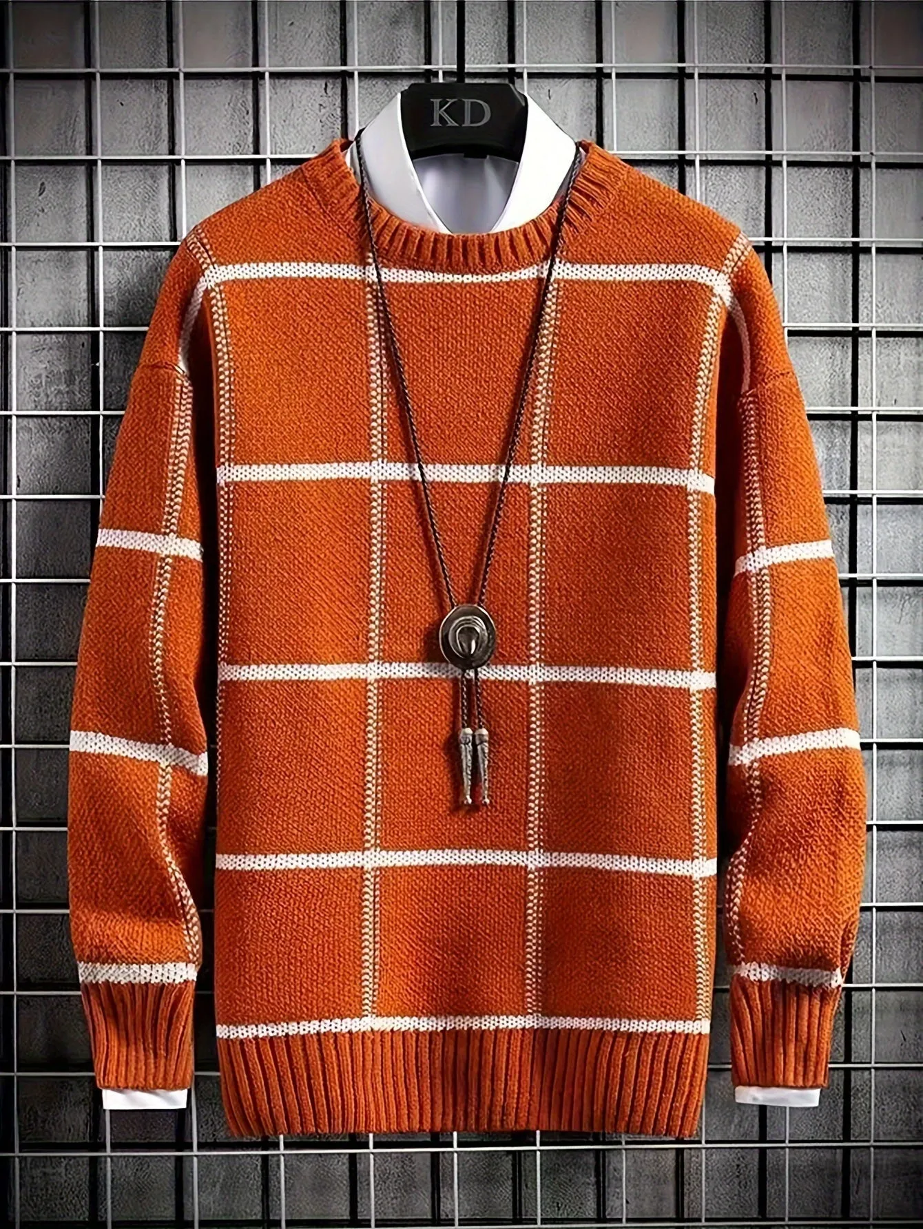INEVOR | Knitted Mens Sweater with Round Neck