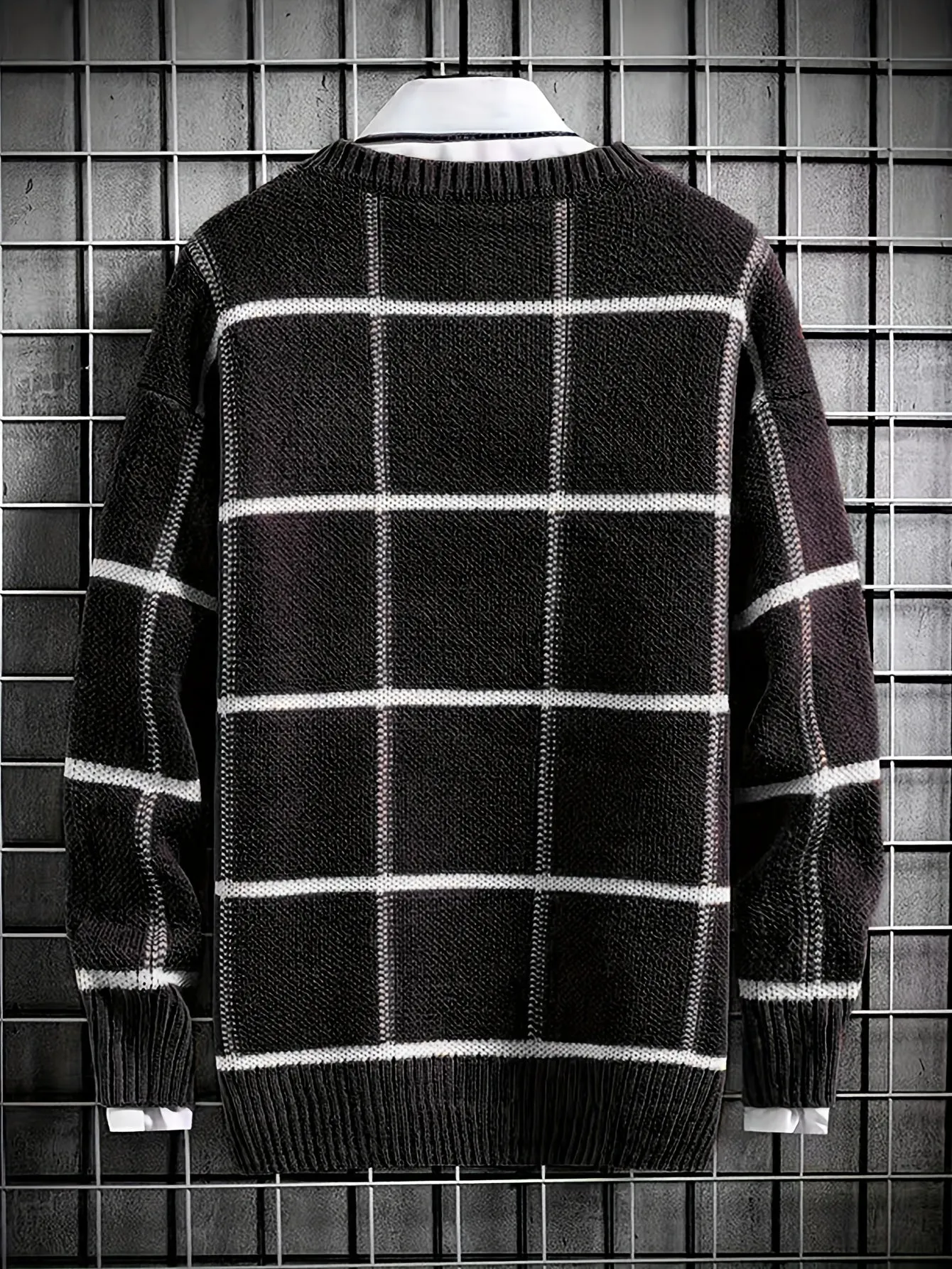 INEVOR | Knitted Mens Sweater with Round Neck