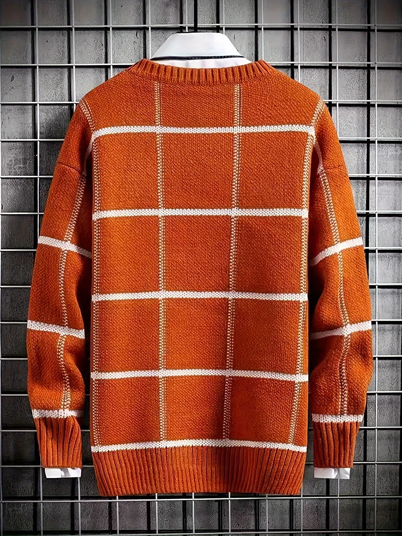 INEVOR | Knitted Mens Sweater with Round Neck