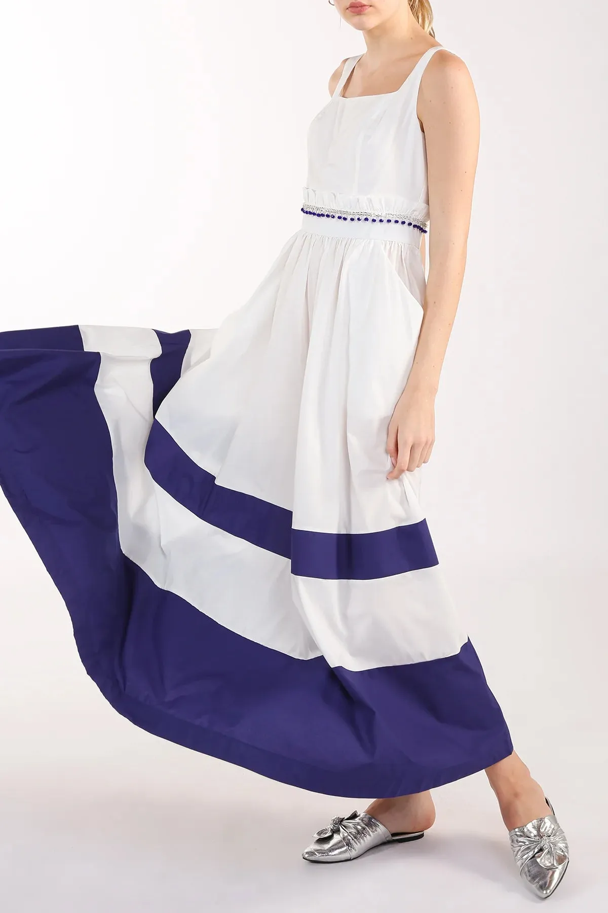 Jamaica Ruffled Colorblock Dress