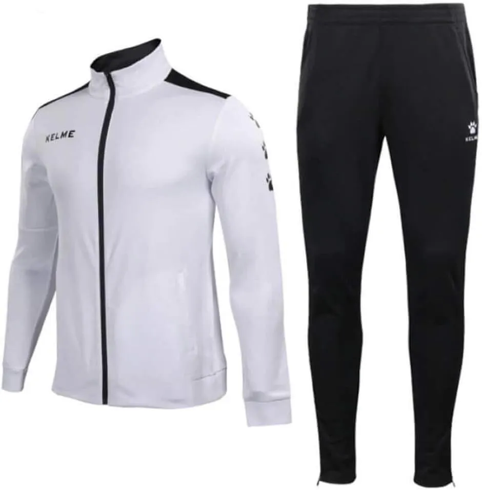 KELME Men's Athletic Tracksuit Long Sleeve Full Zip  Running Sweatsuit Set Unisex 2 Piece Tracksuits Jacket/Jogging pants