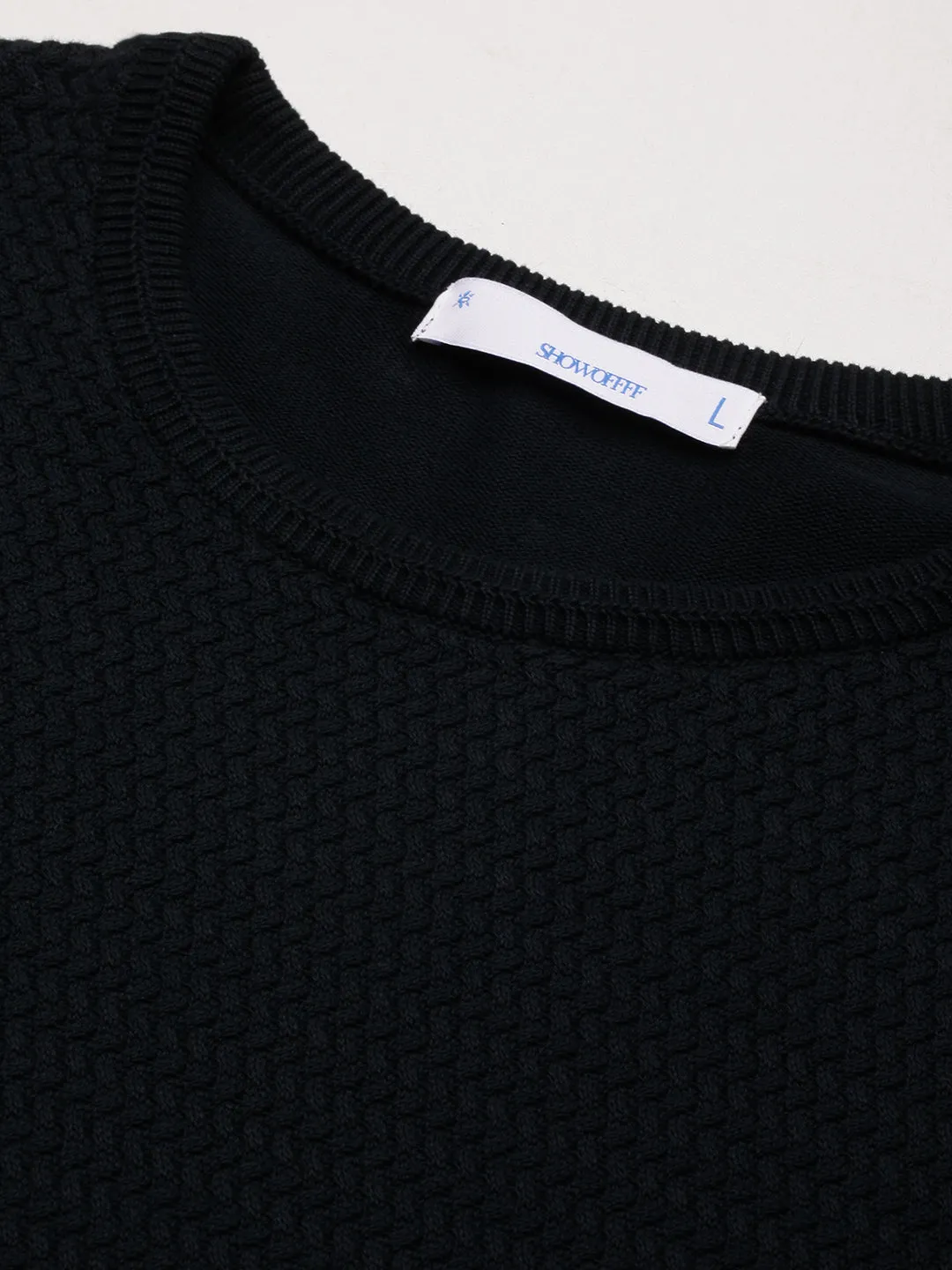 Men Green Gradient knitted Sweater