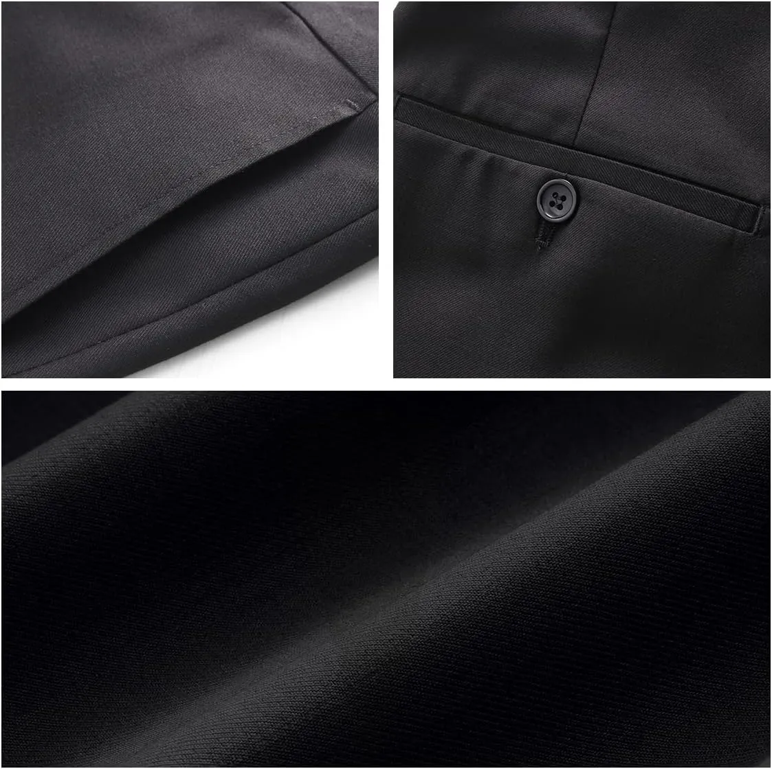 Mens Suits Slim Fit 3 Pieces Suits for Men One Button Solid Tuxedo Blazer Jacket Vest & Pants Set Prom Business Wedding