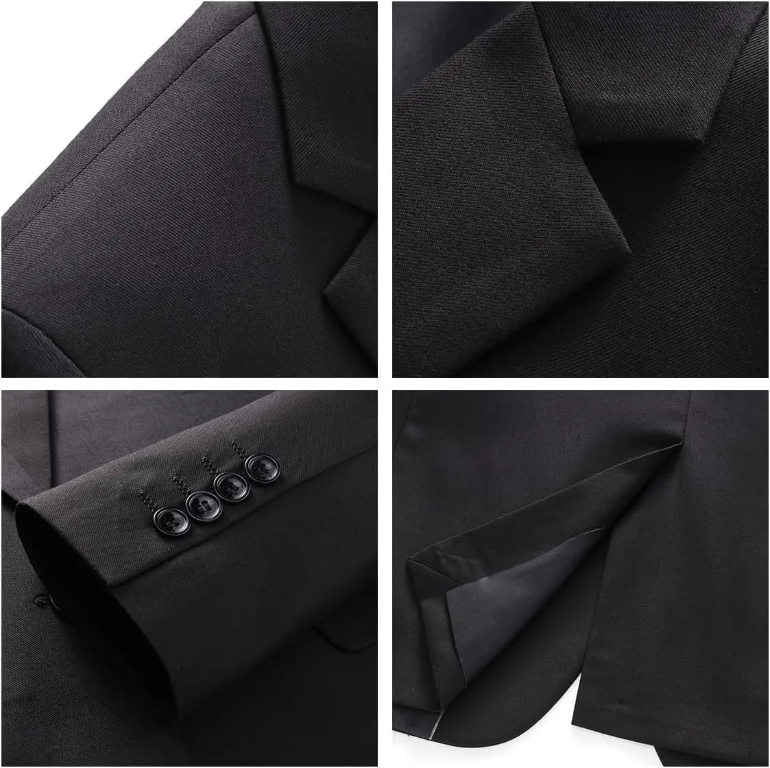 Mens Suits Slim Fit 3 Pieces Suits for Men One Button Solid Tuxedo Blazer Jacket Vest & Pants Set Prom Business Wedding