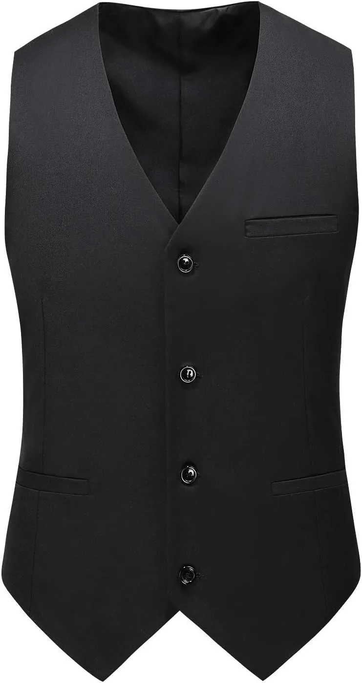 Mens Suits Slim Fit 3 Pieces Suits for Men One Button Solid Tuxedo Blazer Jacket Vest & Pants Set Prom Business Wedding