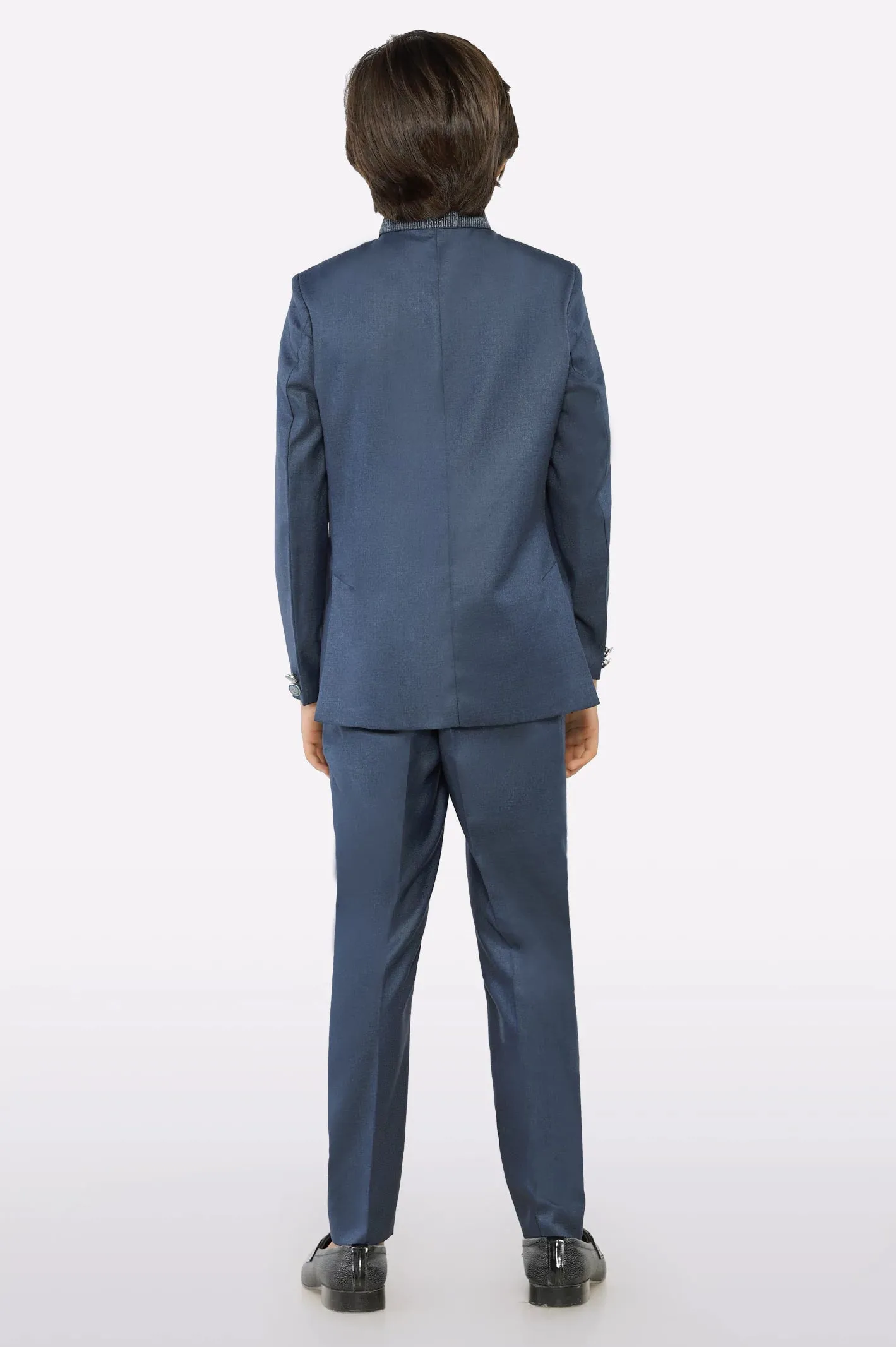 Navy Blue Boys 2PC Prince Coat Suit Set
