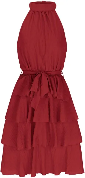 Off Shouder Sleeveless Dress for Women Sexy Short Mini Dress Ruffle Hem Dress Beach Party Club Cocktail Dress