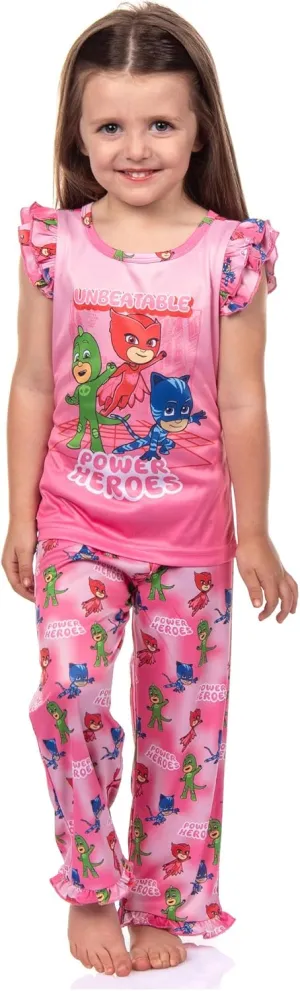 PJ Masks Toddler Girls' Gekko Catboy Unbeatable Power Heroes Pajama Set