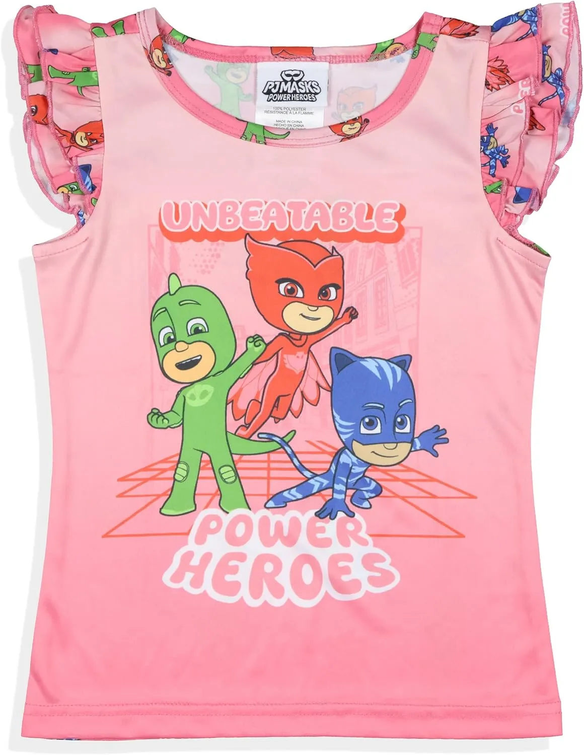 PJ Masks Toddler Girls' Gekko Catboy Unbeatable Power Heroes Pajama Set