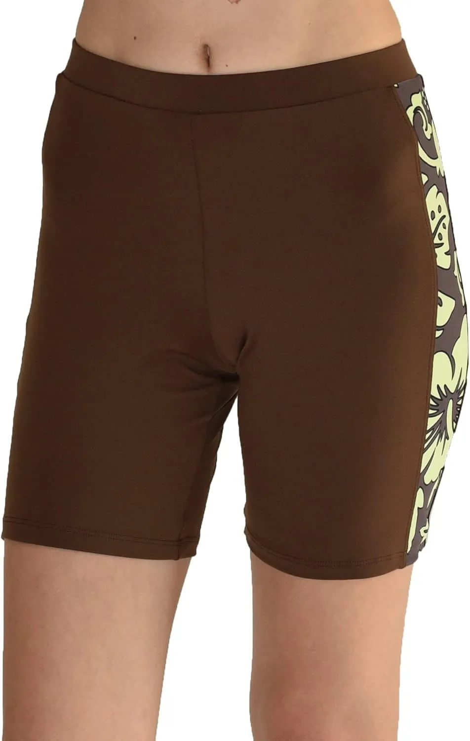 Private Island Women UPF 50  Skinny Beach Board Shorts Swimsuit Hot Pants Bathing Swim Rash Guard Bottom (YSP)