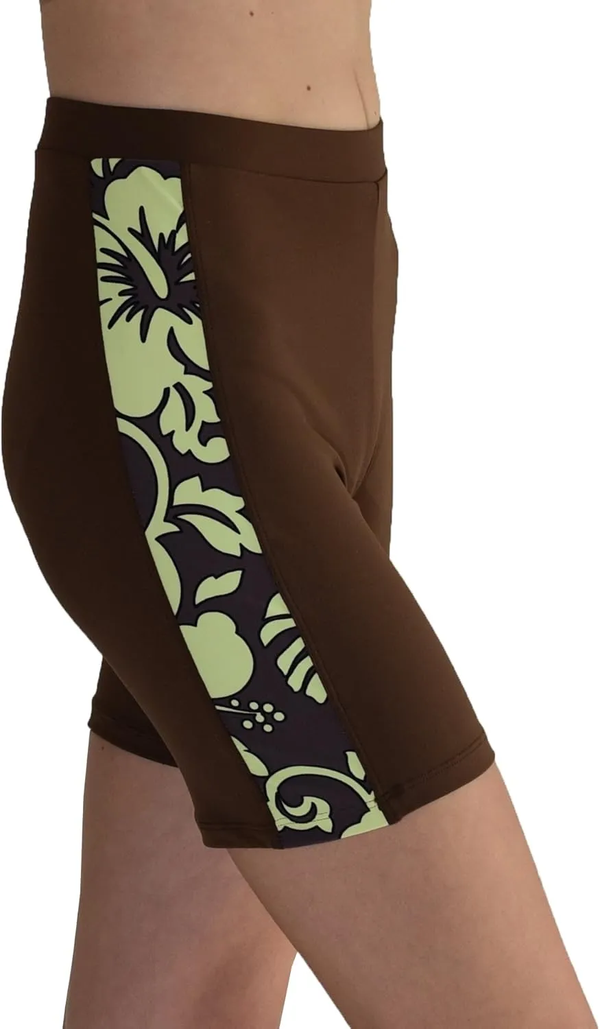 Private Island Women UPF 50  Skinny Beach Board Shorts Swimsuit Hot Pants Bathing Swim Rash Guard Bottom (YSP)