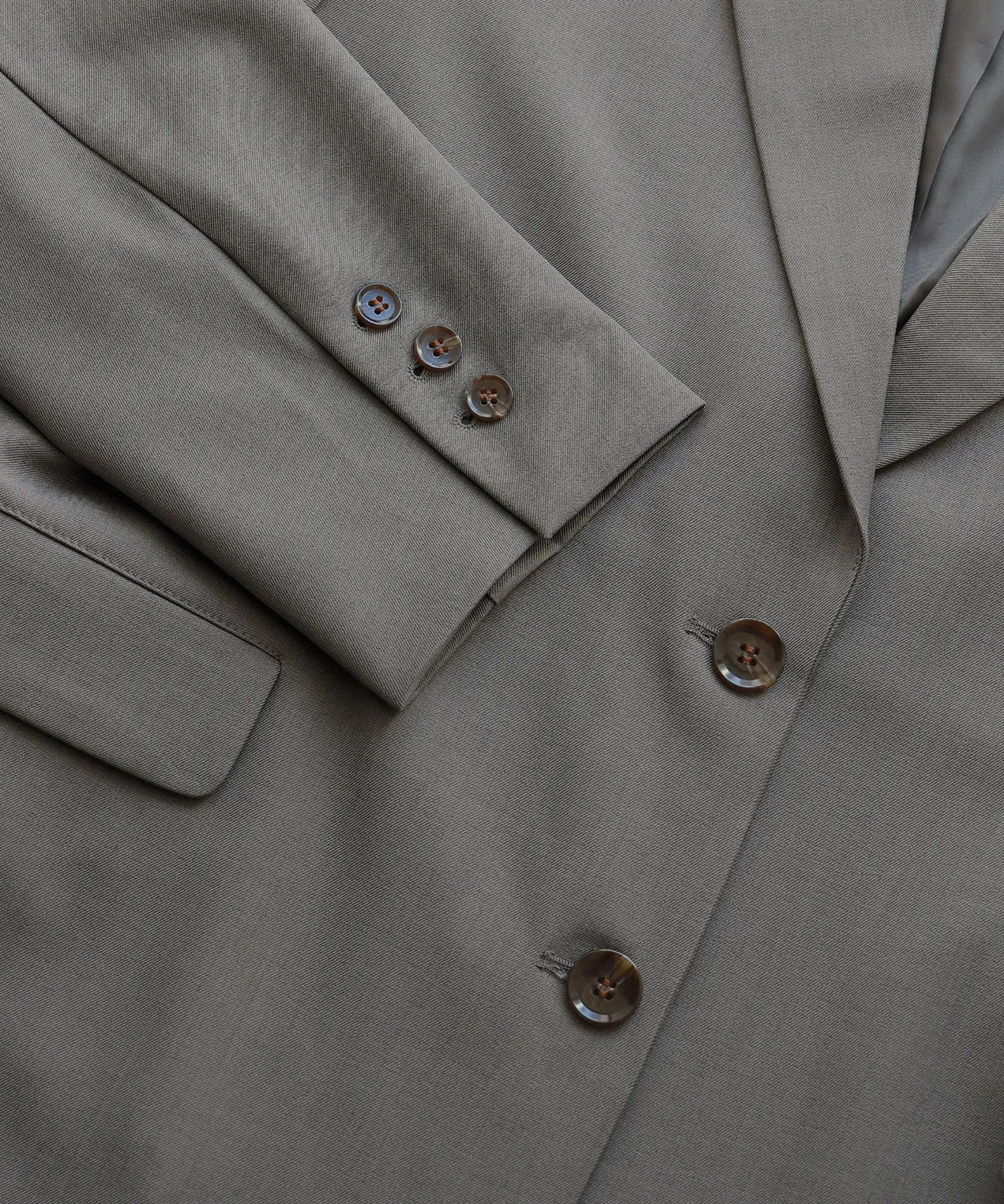 SET UP pants suit Twill single tailored jacket & Tuck wide pants