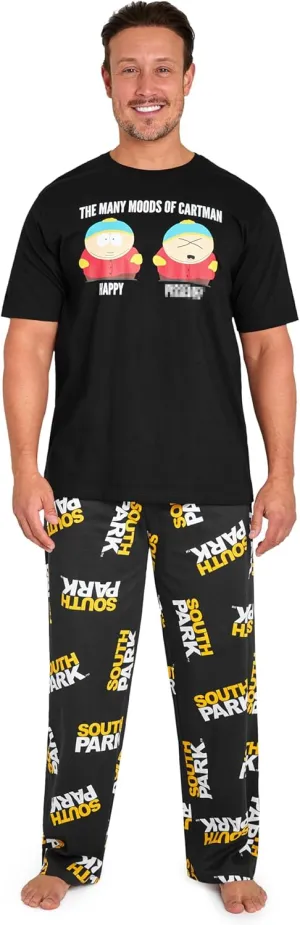 South Park Pajamas for Teens Men T Shirt Long Pants PJs Set Funny Loungewear Gifts