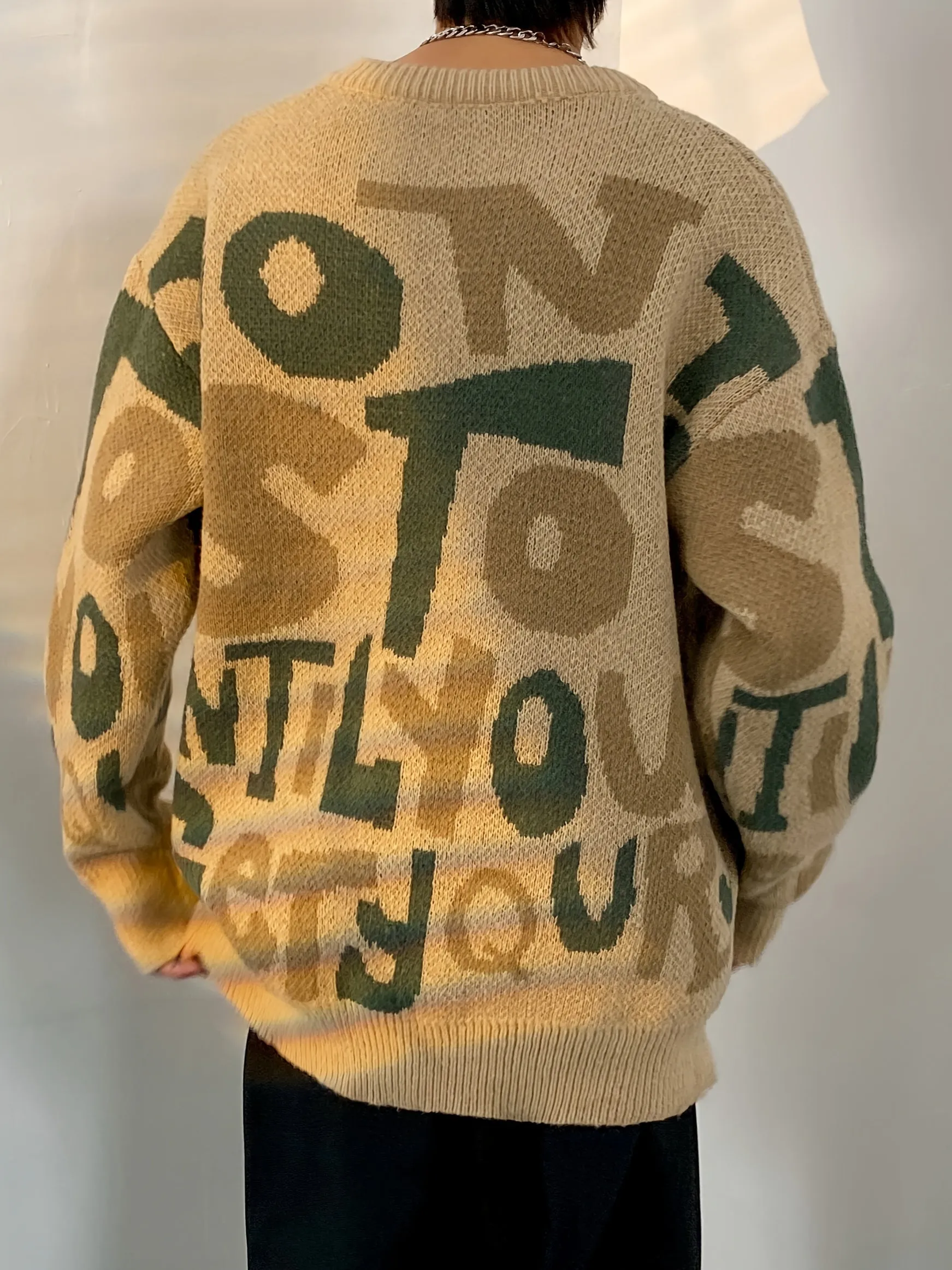 THADIN | Stylish Knitted Mens Sweater with Alphabet Pattern