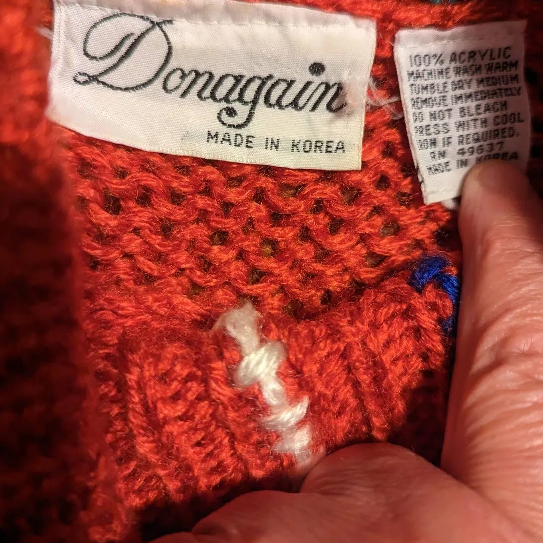 Vintage Knit Polka Dot Sweater - Small