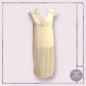 Vintage Polka Shoulder Ruffle Nightdress